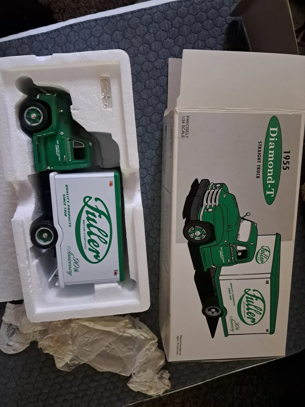 Fuller Brush Company 1955 Diamond-T Green & White Delivery Toy Truck